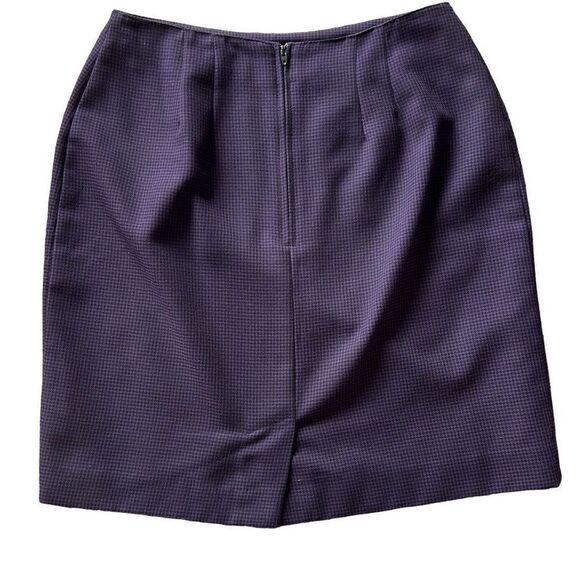 Daily Habit Vintage Purple and Black Houndstooth Print Pencil Skirt - Picture 2 of 6